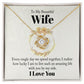 To My Beautiful Wife I love You Message Card Necklace