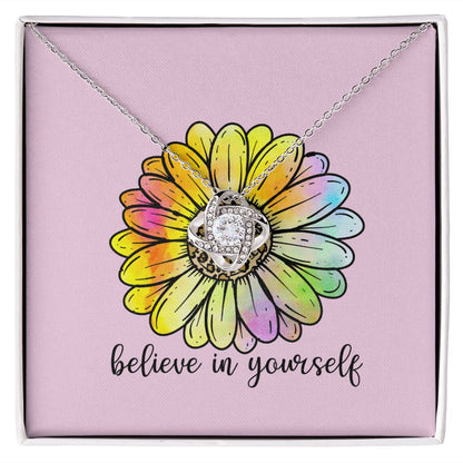 Believe in Yourself Love Knot Necklace