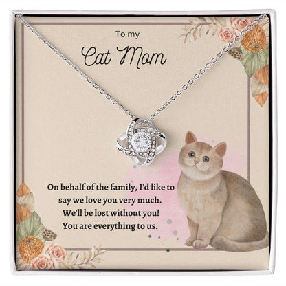 Love Knot Necklace For Cat Mom
