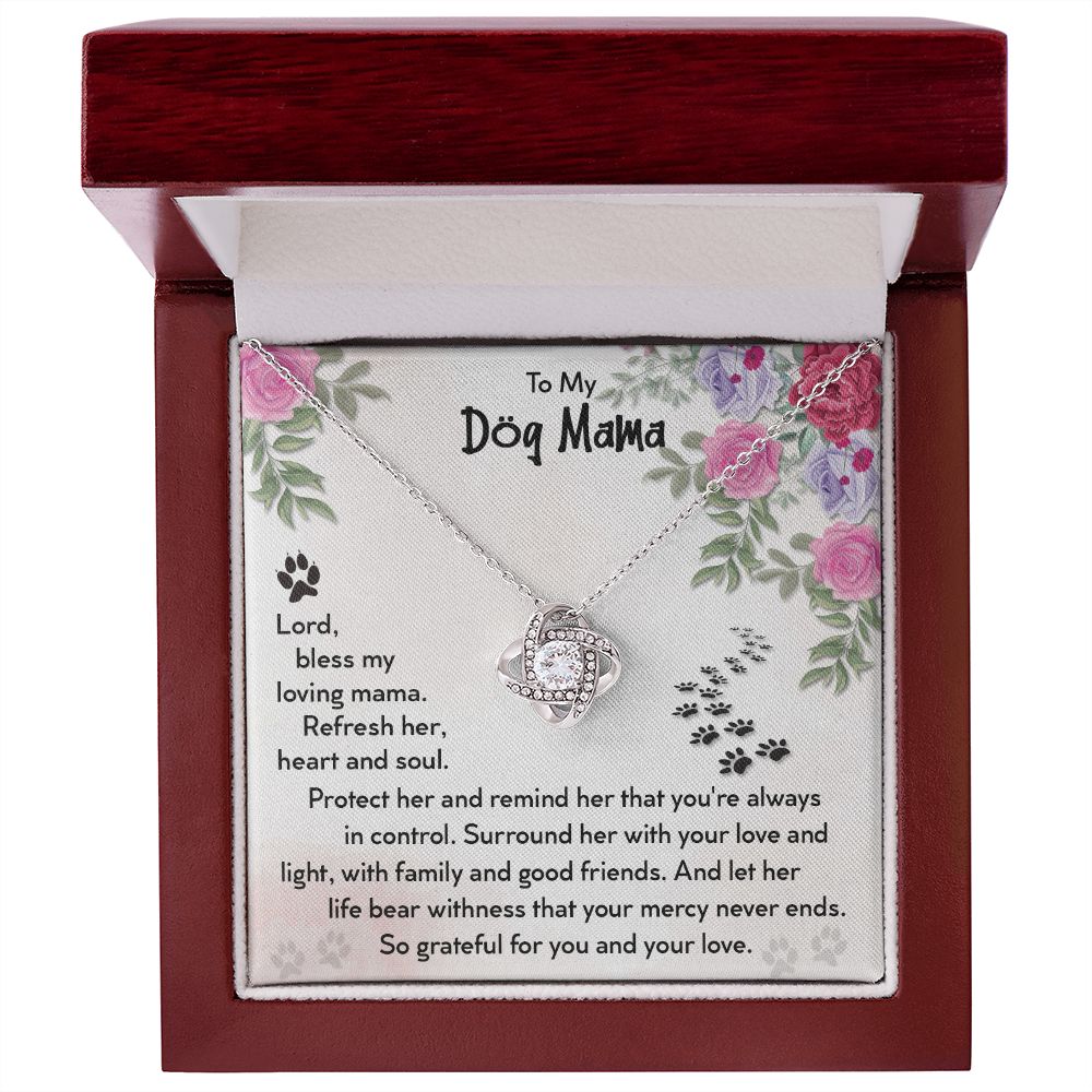 To My Dog Mama Love Knot Necklace