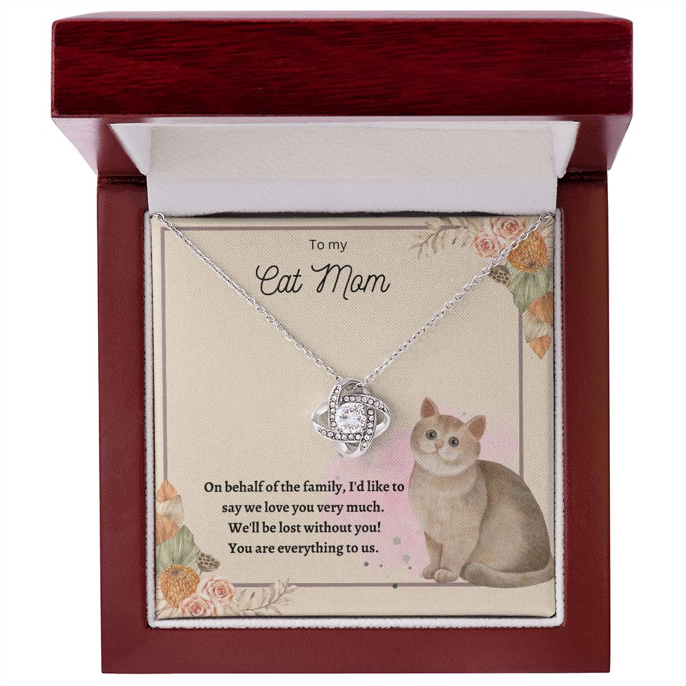 Love Knot Necklace For Cat Mom
