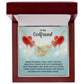 Necklace For Girlfriend Interlocking Hearts