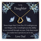 To My Daughter Never Forget That I Love You Sterling Silver Necklace