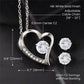 Forever Love Necklace For Wife and Clear CZ Earrings