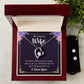 Forever Love Necklace For Wife and Clear CZ Earrings