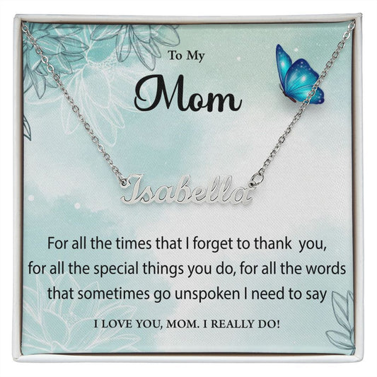 Custom Name To My Mom Necklace