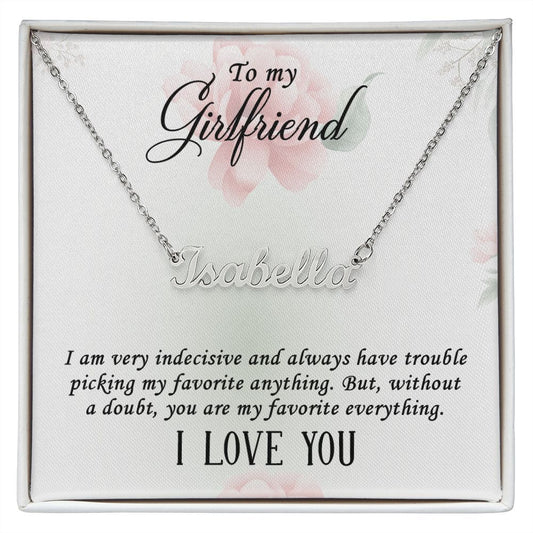 Custom Name Necklace - To My Girlfriend I Love You
