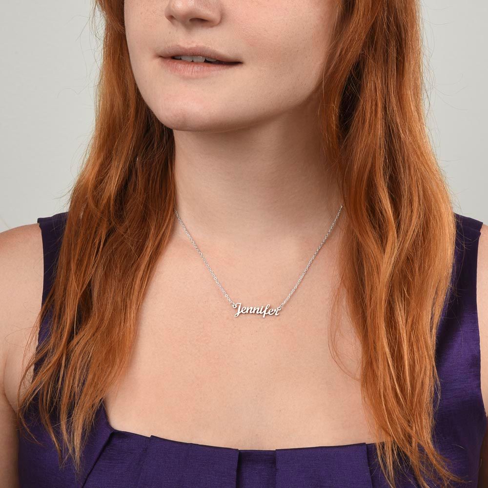 Custom Name Necklace - To My Beautiful Girlfriend