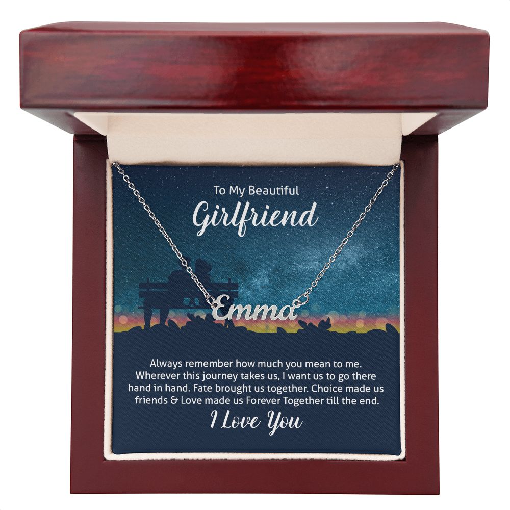 Custom Name Necklace - To My Beautiful Girlfriend