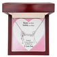 Custom Name Necklace - Roses are Red Message Card