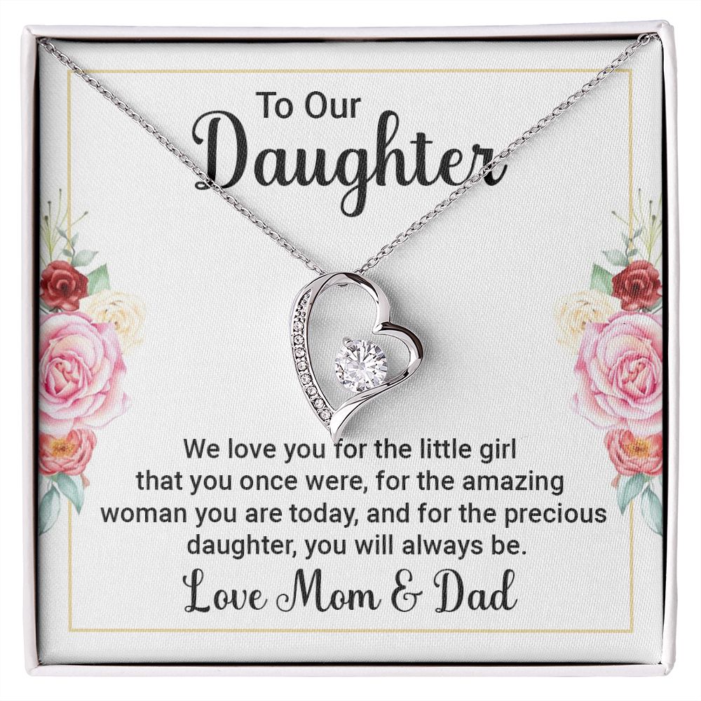 Forever Love Necklace To Our Daughter From Mom and Dad