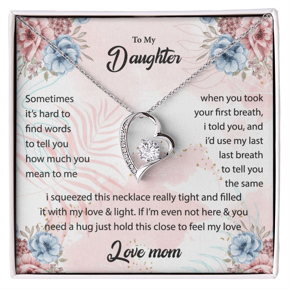 To My Daughter Forever Love Necklace