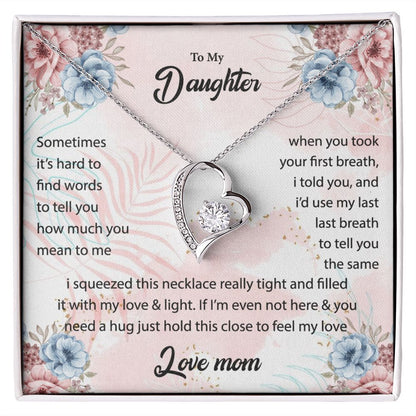 To My Daughter Forever Love Necklace