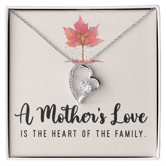 Necklace for Mom - A Mother's Love is the Heart of the Family