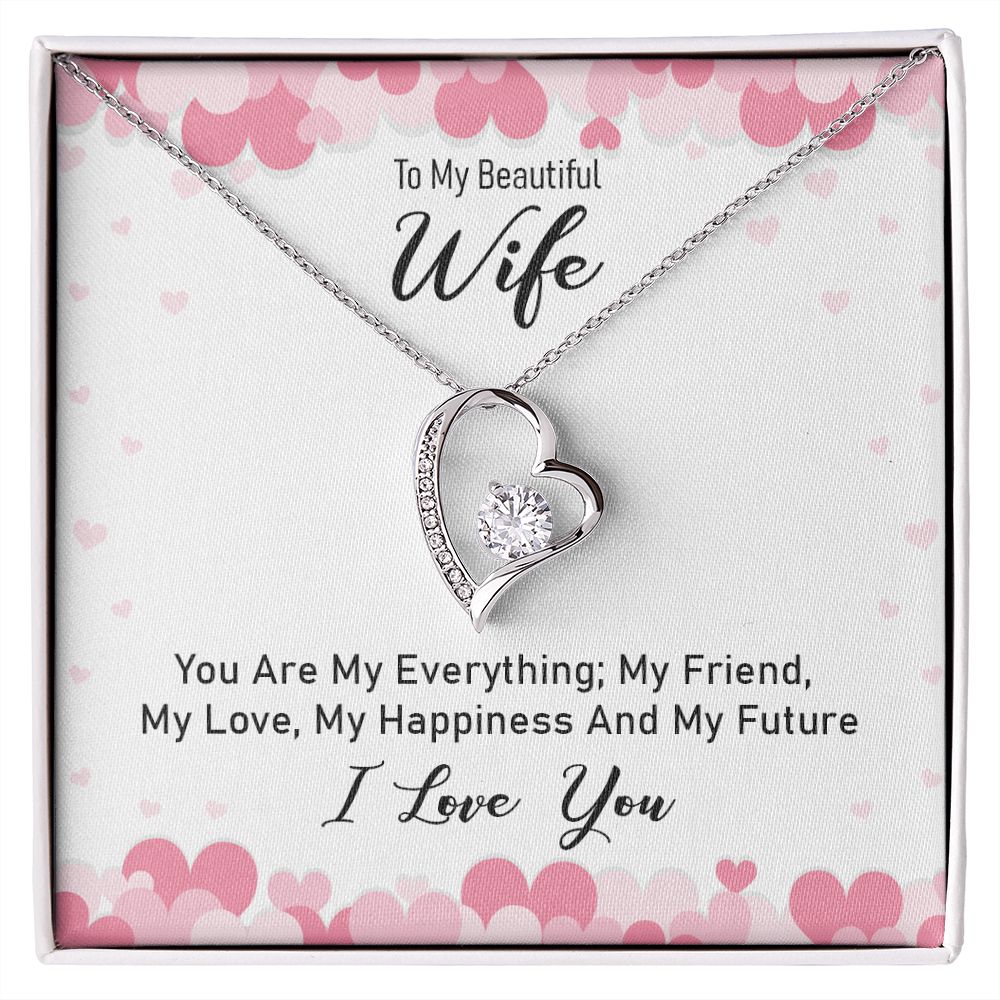 Forever Love Necklace To Wife Message Card