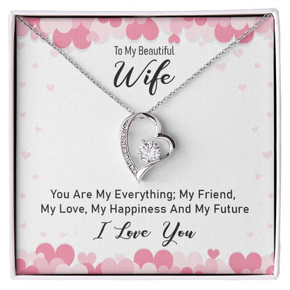 Forever Love Necklace To Wife Message Card
