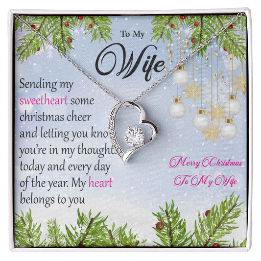 Forever Love Necklace To My Wife Sending My Christmas Some Christmas Cheer