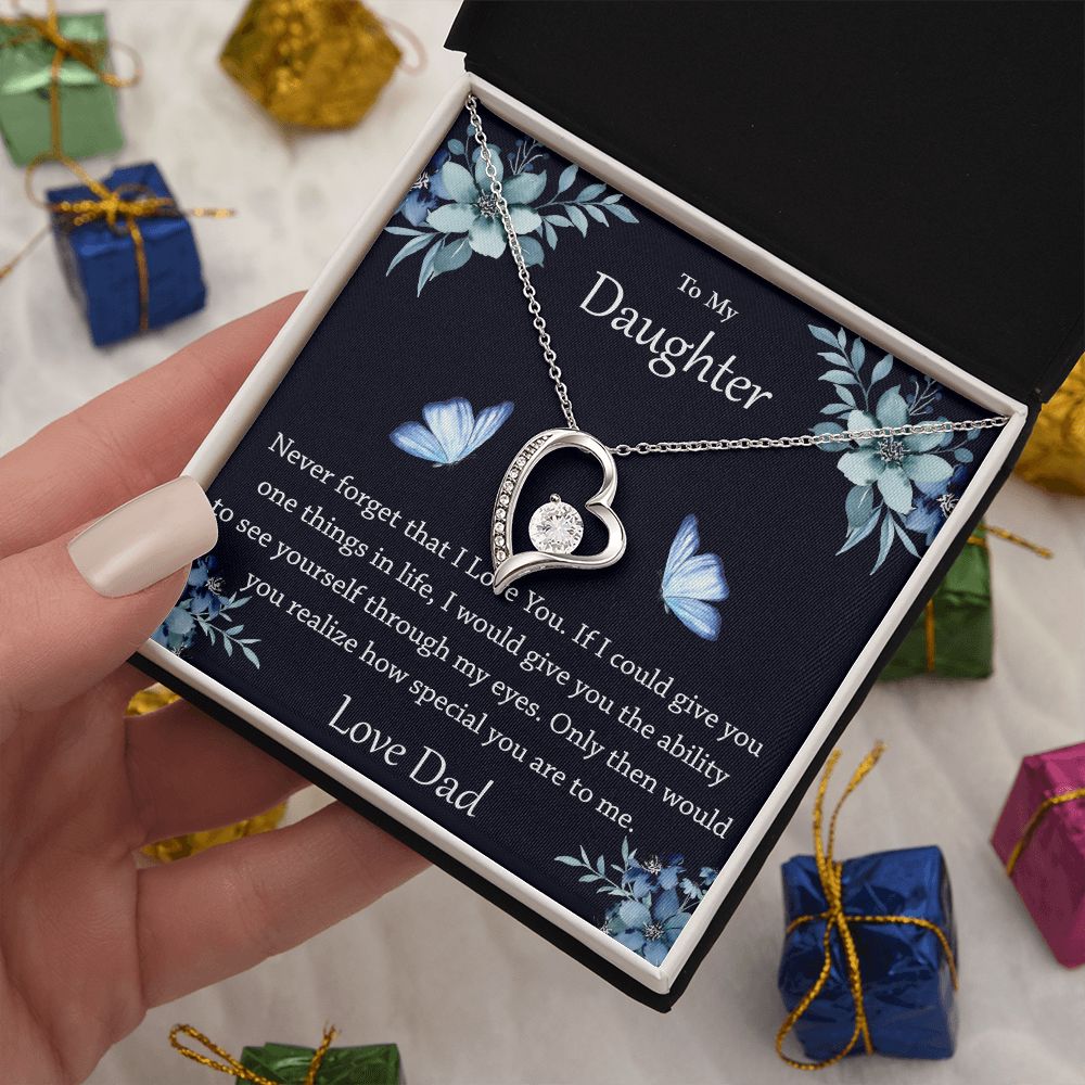 To My Daughter Never Forget That I Love You Necklace