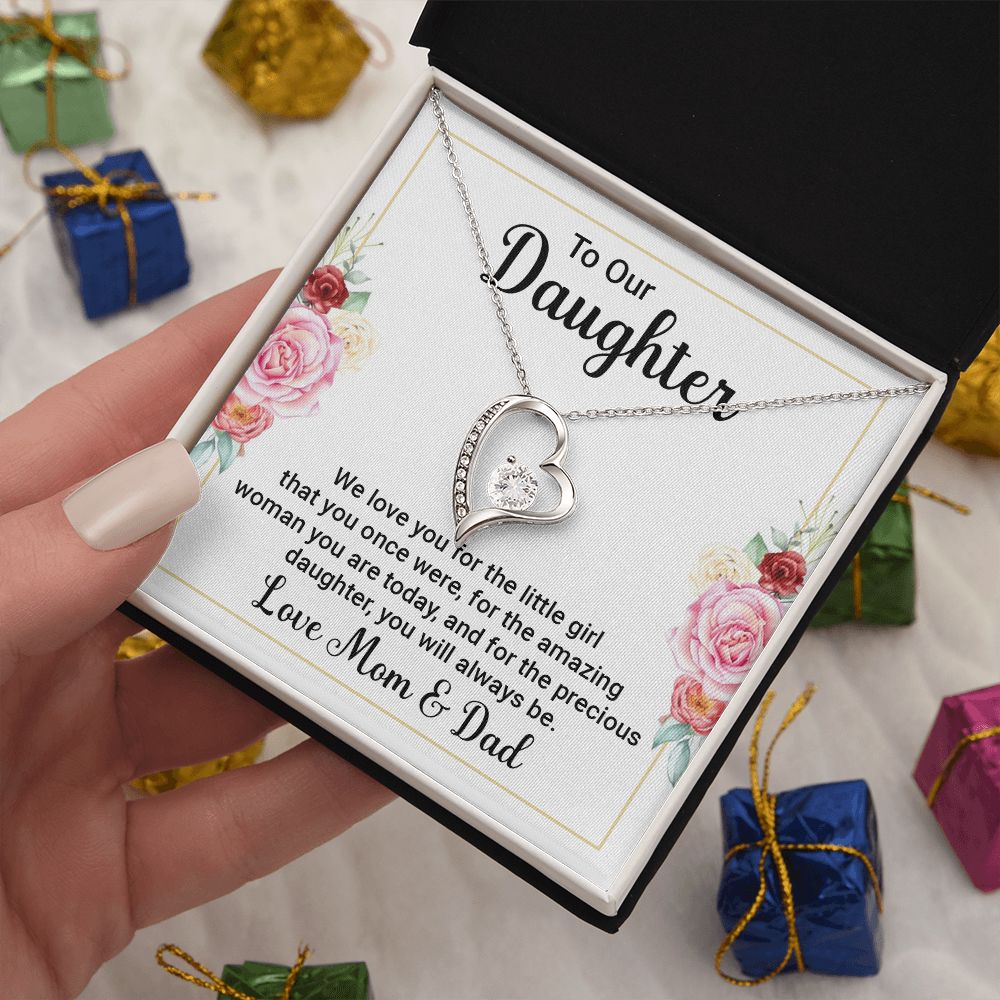 Forever Love Necklace To Our Daughter From Mom and Dad