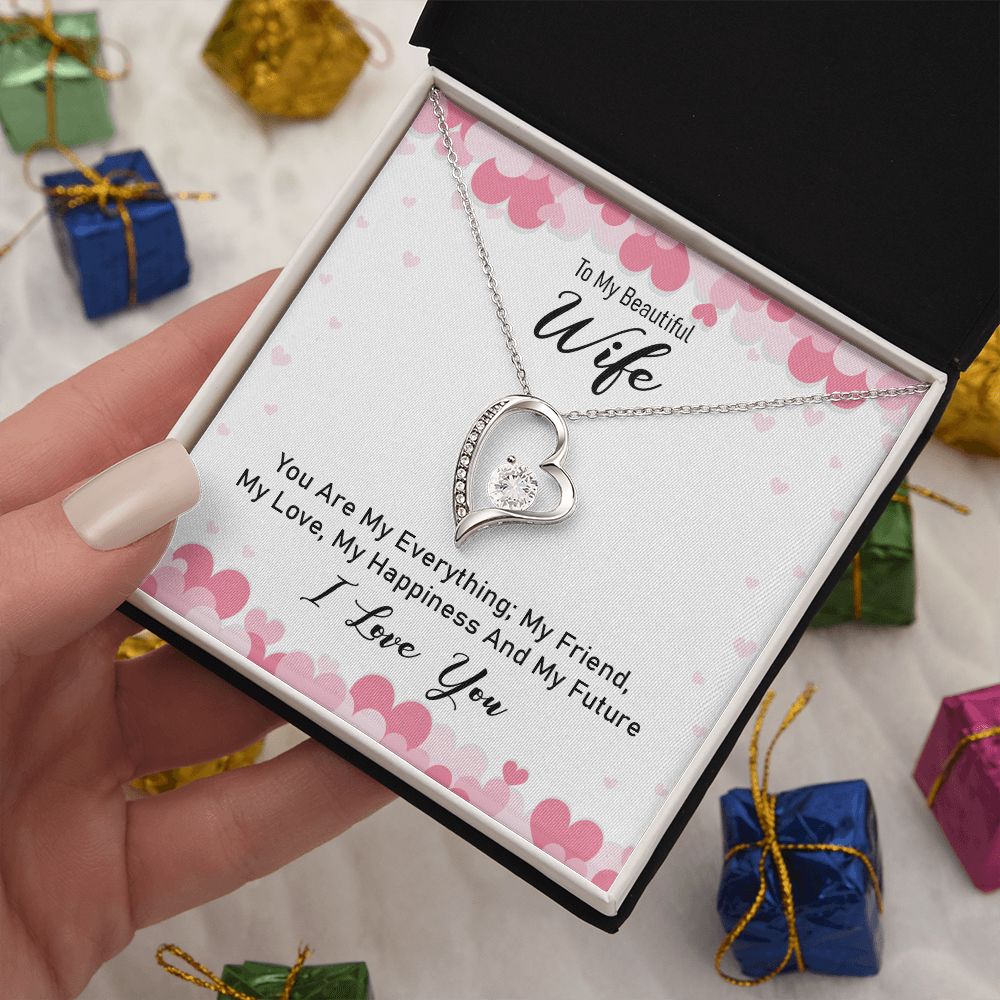 Forever Love Necklace To Wife Message Card