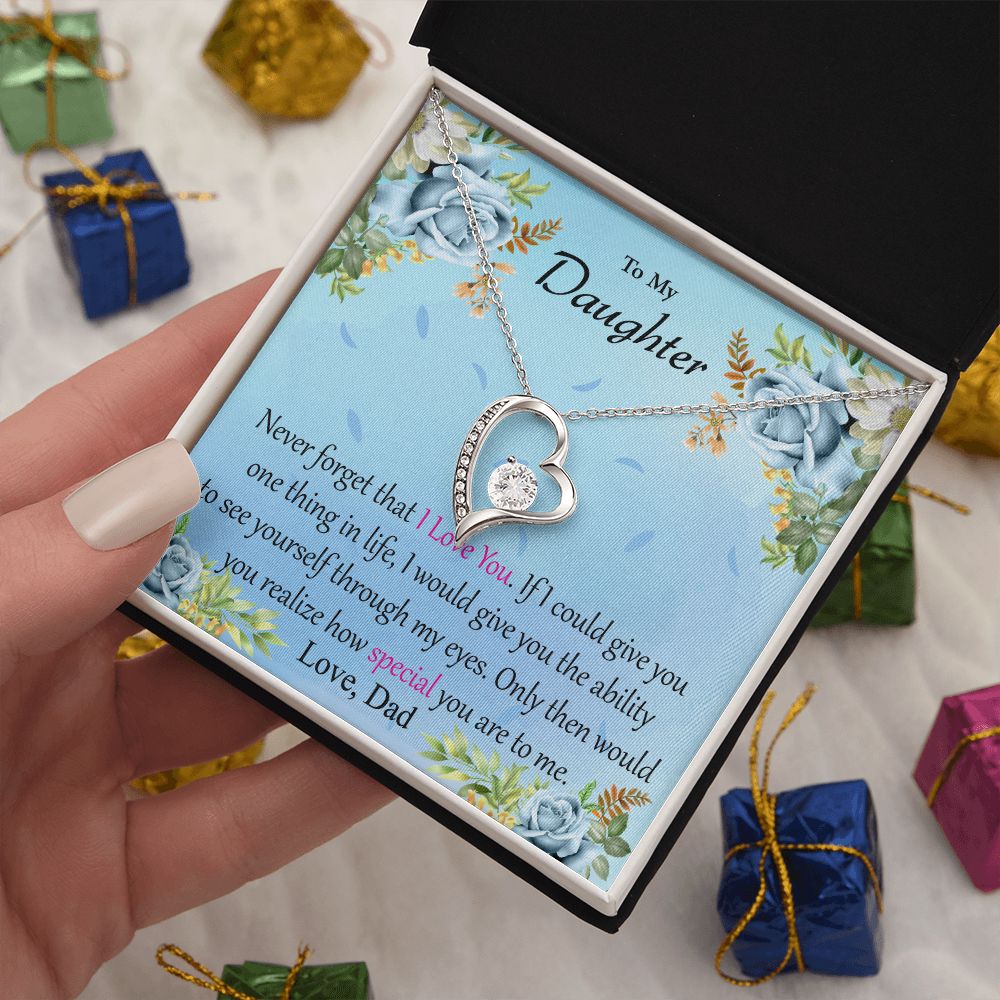 To My Daughter Never Forget That I Love You Necklace