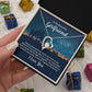 To My Beautiful Girlfriend Forever Love Message Card Necklace