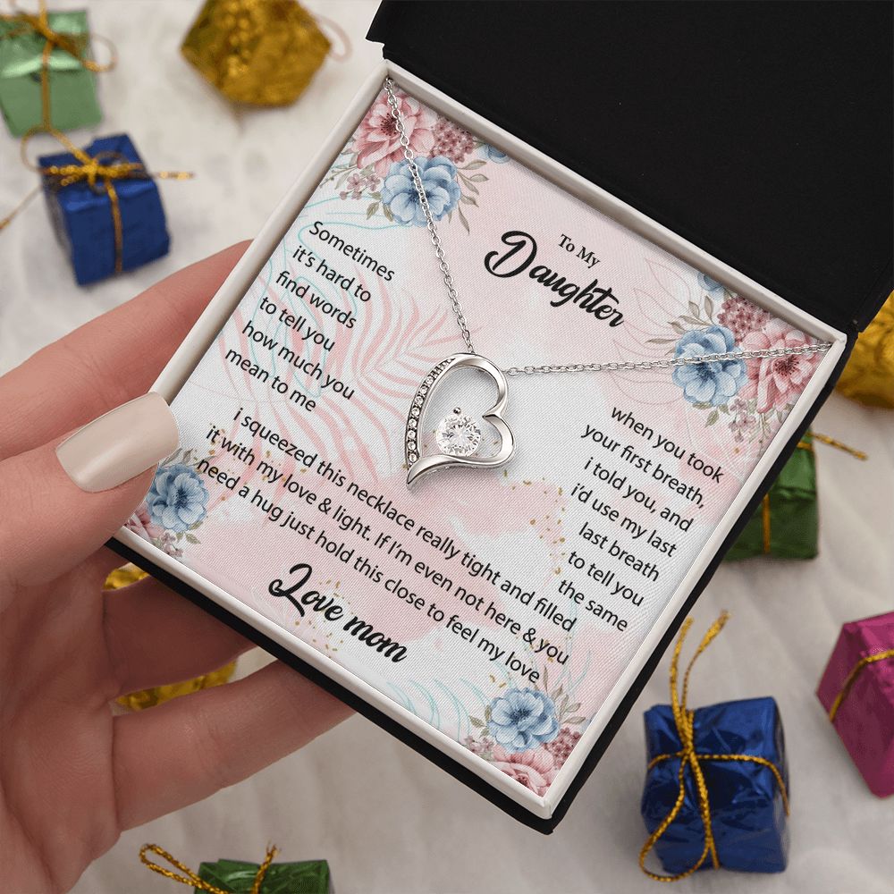 To My Daughter Forever Love Necklace