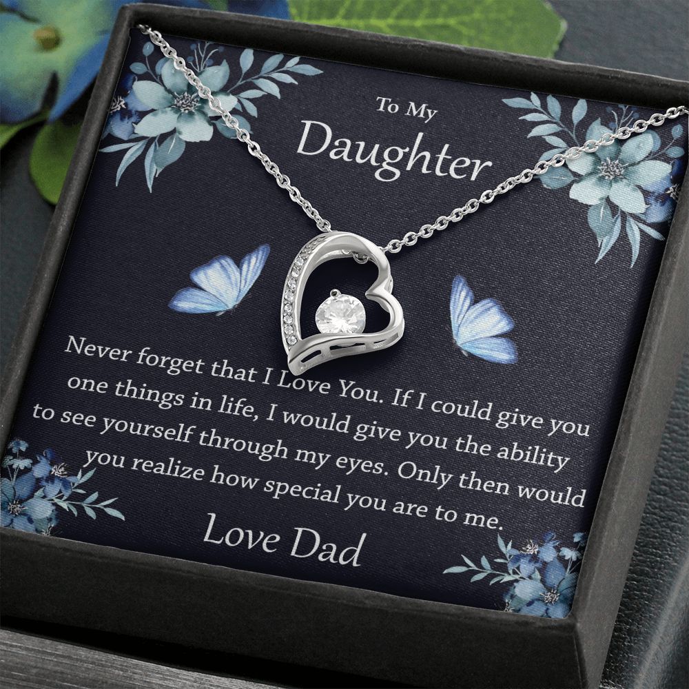 To My Daughter Never Forget That I Love You Necklace