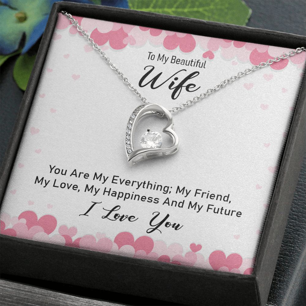 Forever Love Necklace To Wife Message Card