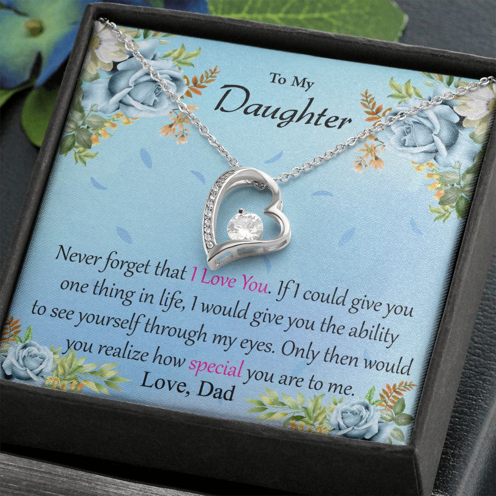 To My Daughter Never Forget That I Love You Necklace
