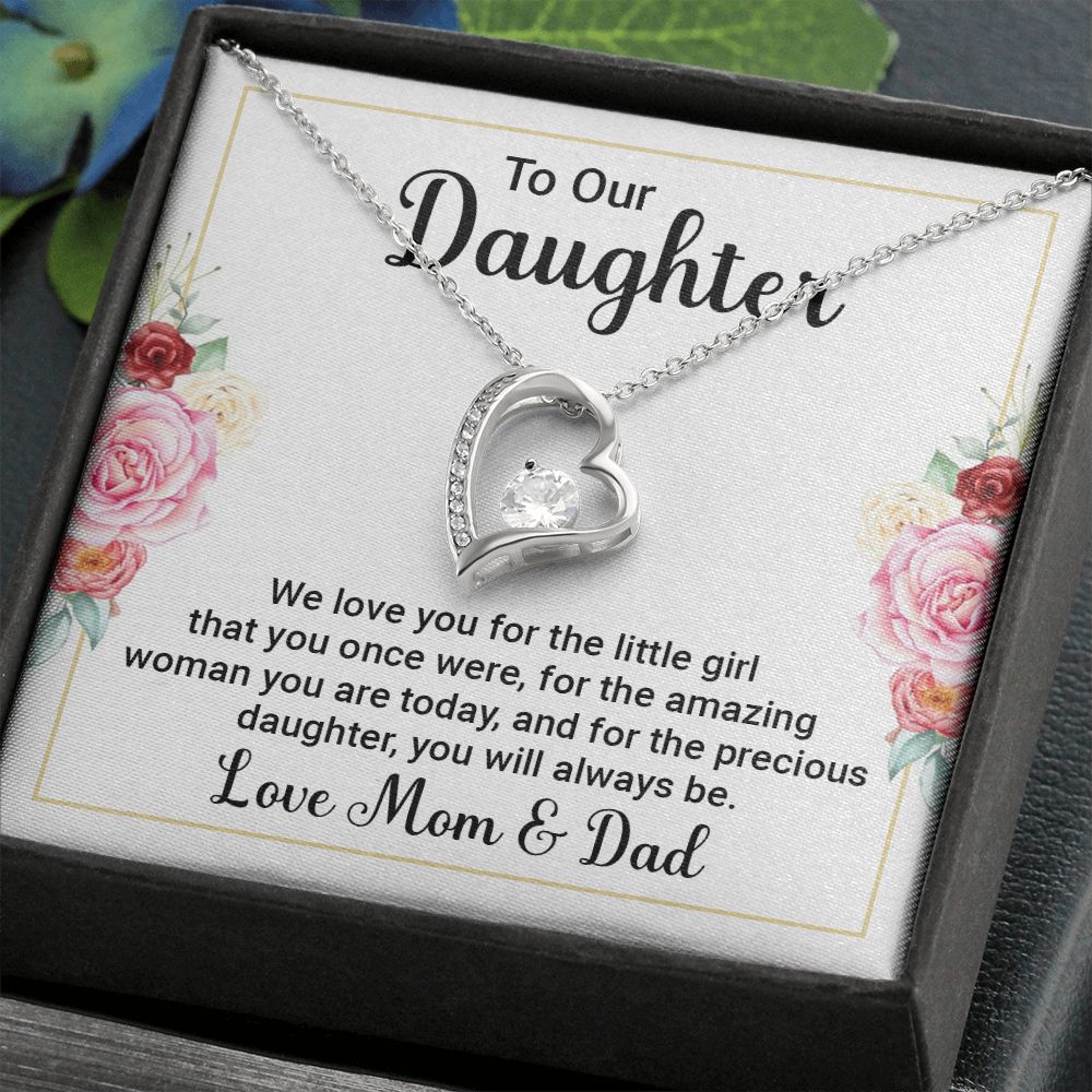 Forever Love Necklace To Our Daughter From Mom and Dad