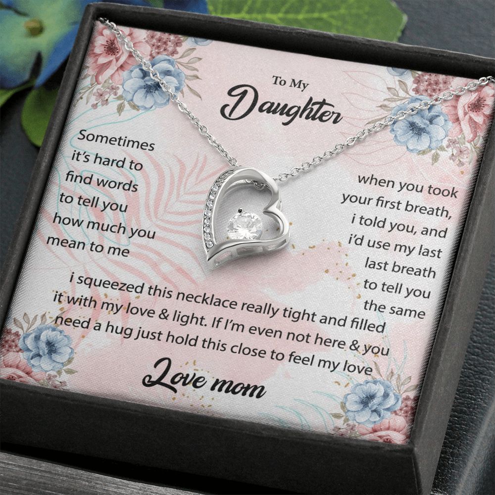 To My Daughter Forever Love Necklace