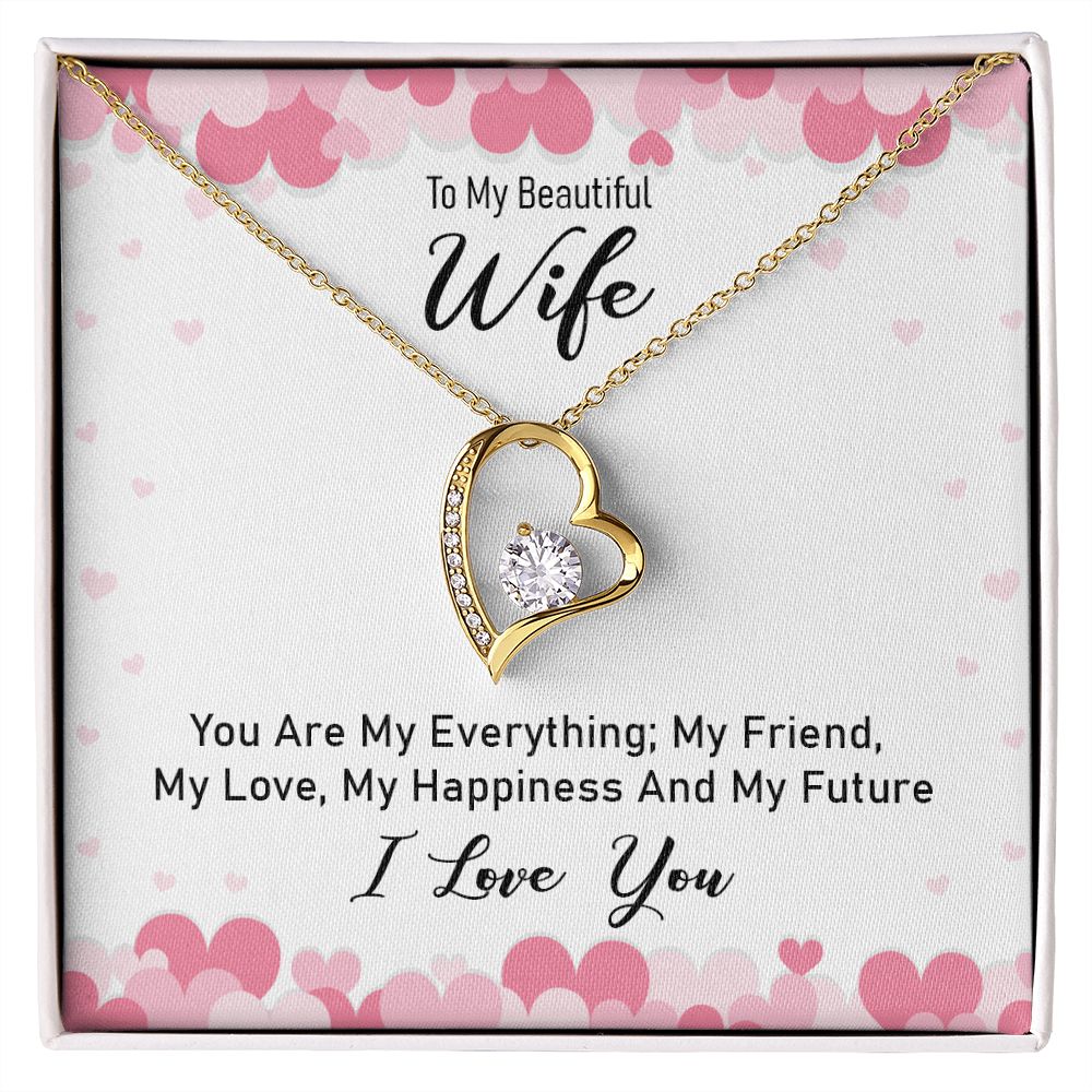 Forever Love Necklace To Wife Message Card