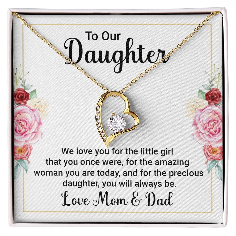 Forever Love Necklace To Our Daughter From Mom and Dad