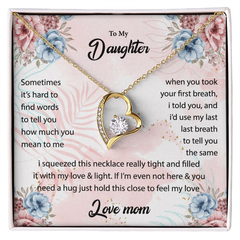 To My Daughter Forever Love Necklace