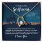 To My Beautiful Girlfriend Forever Love Message Card Necklace