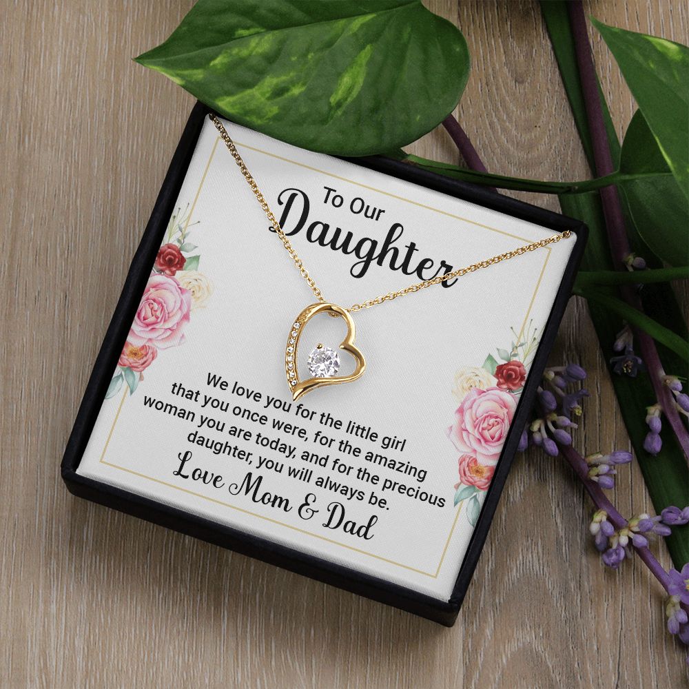 Forever Love Necklace To Our Daughter From Mom and Dad