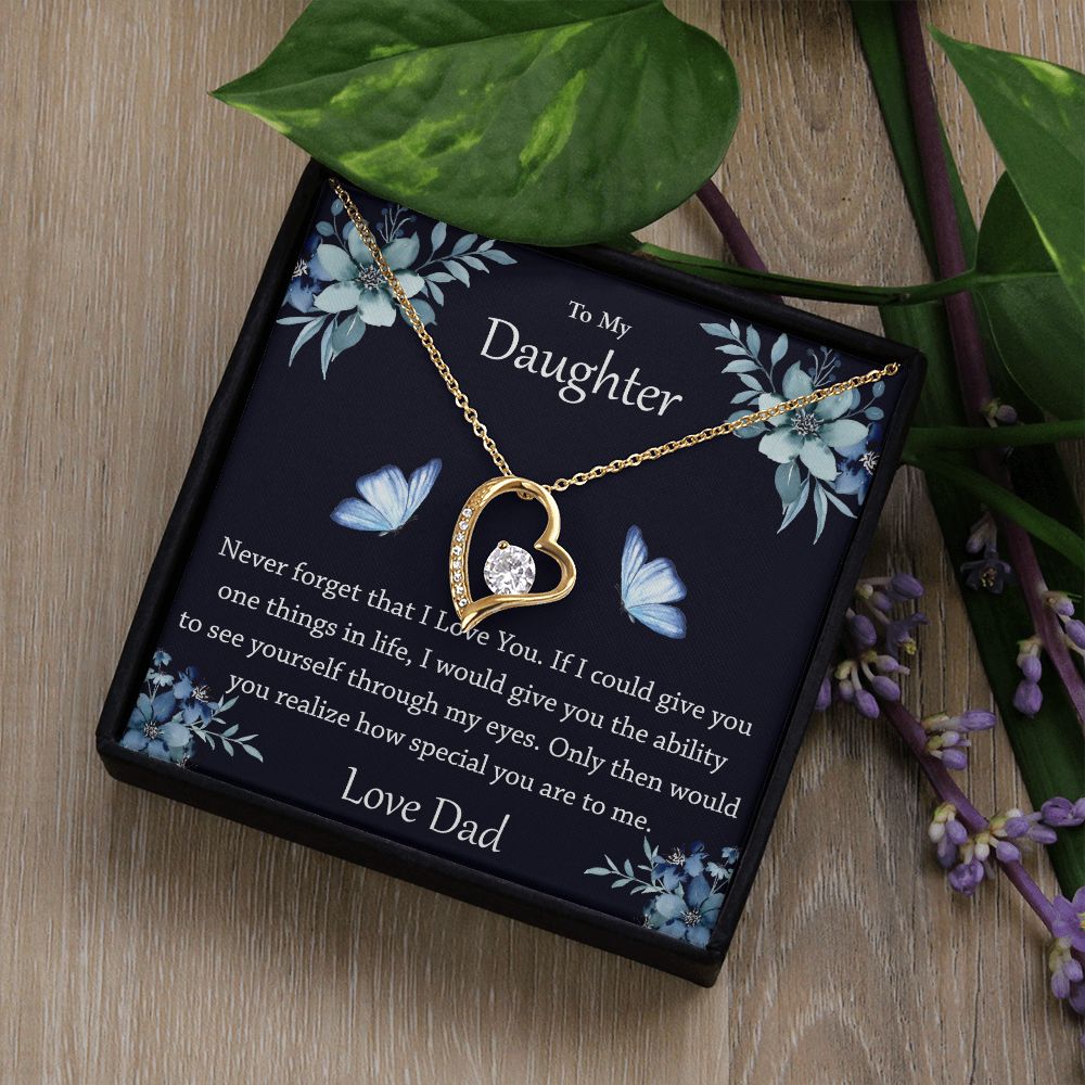 To My Daughter Never Forget That I Love You Necklace