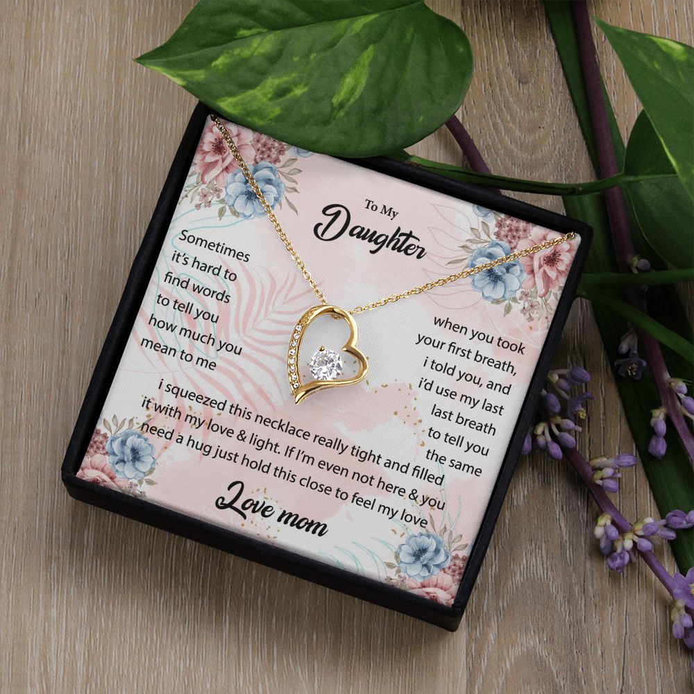 To My Daughter Forever Love Necklace