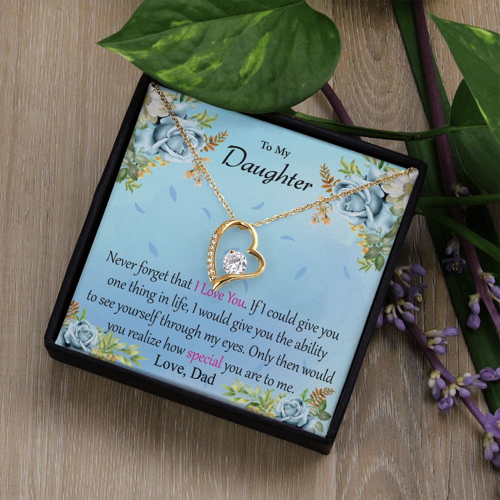 To My Daughter Never Forget That I Love You Necklace
