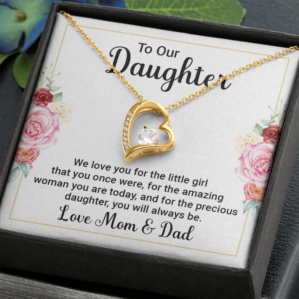 Forever Love Necklace To Our Daughter From Mom and Dad
