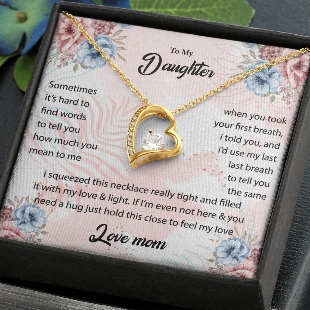 To My Daughter Forever Love Necklace