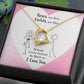 Roses are Red Violets Are Blue Message Card Necklace for Love