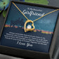 To My Beautiful Girlfriend Forever Love Message Card Necklace