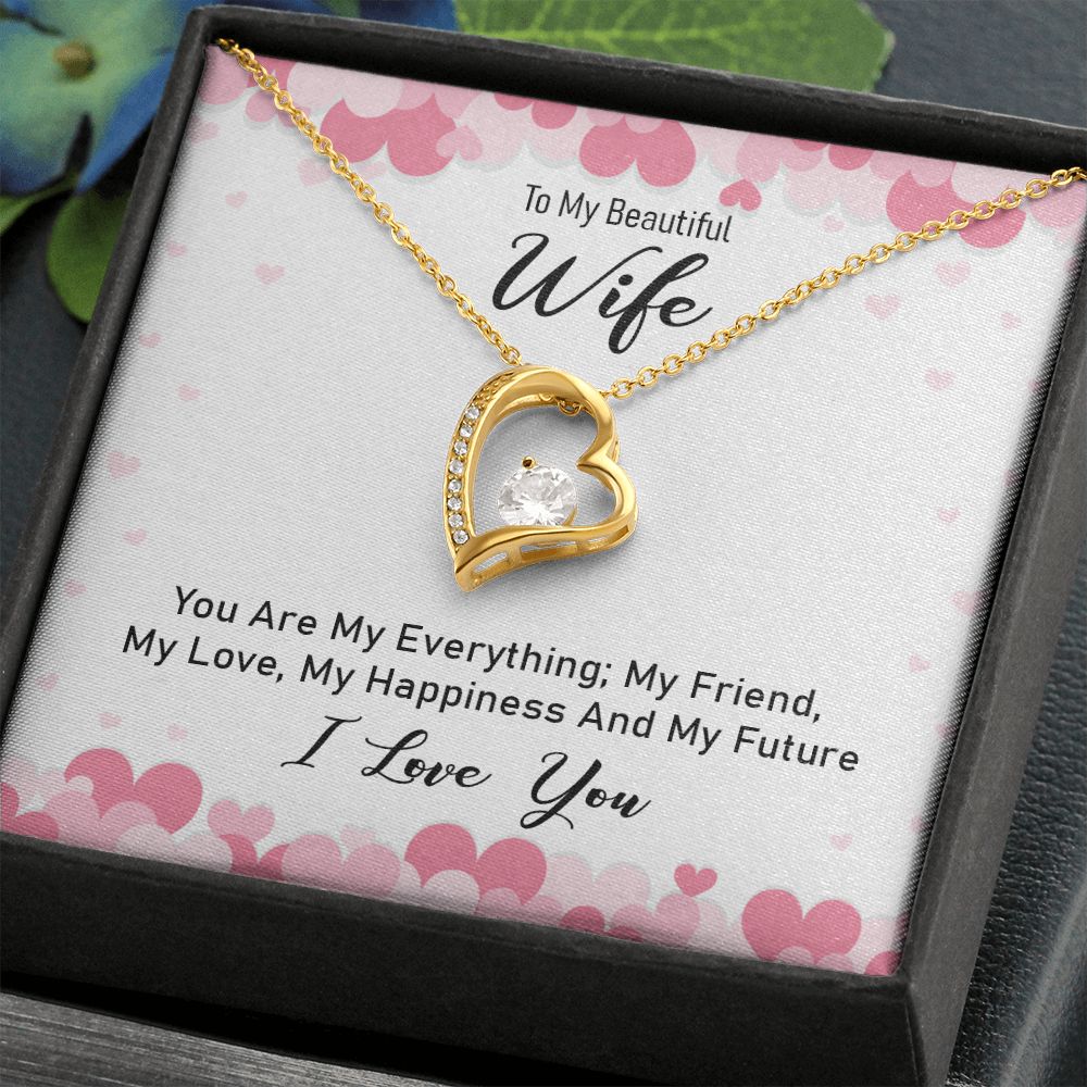 Forever Love Necklace To Wife Message Card