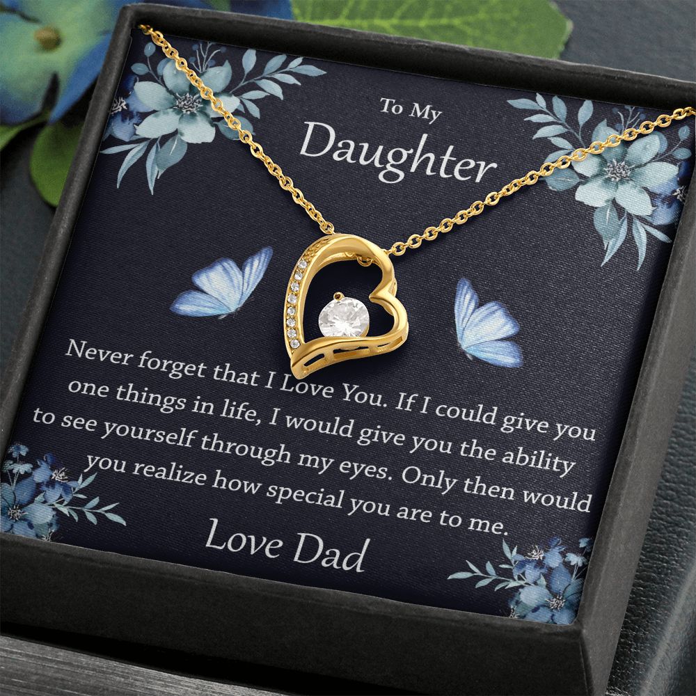 To My Daughter Never Forget That I Love You Necklace