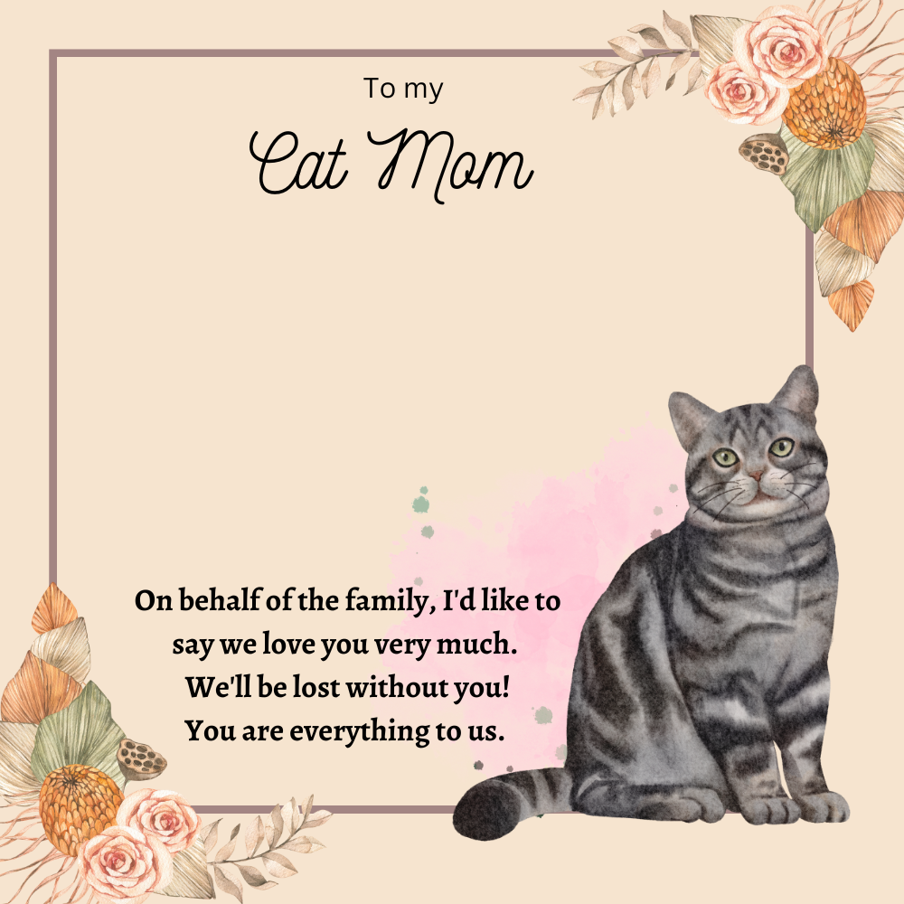 To My Cat Mom Message Card 03