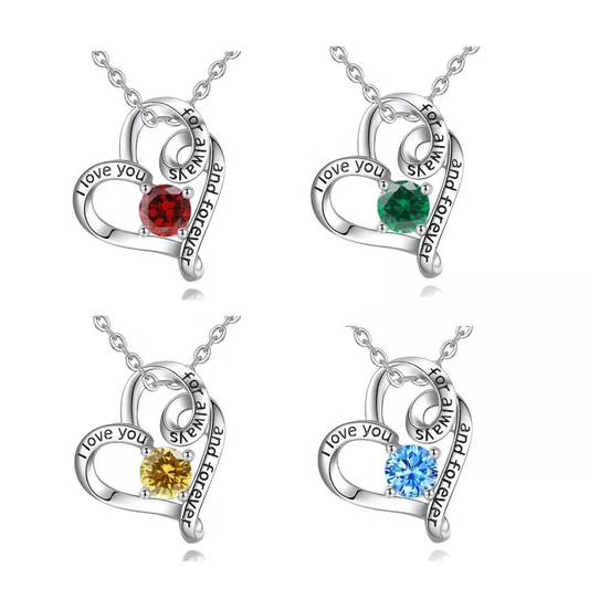 Birthstone - Always and Forever  Sterling Silver Necklace