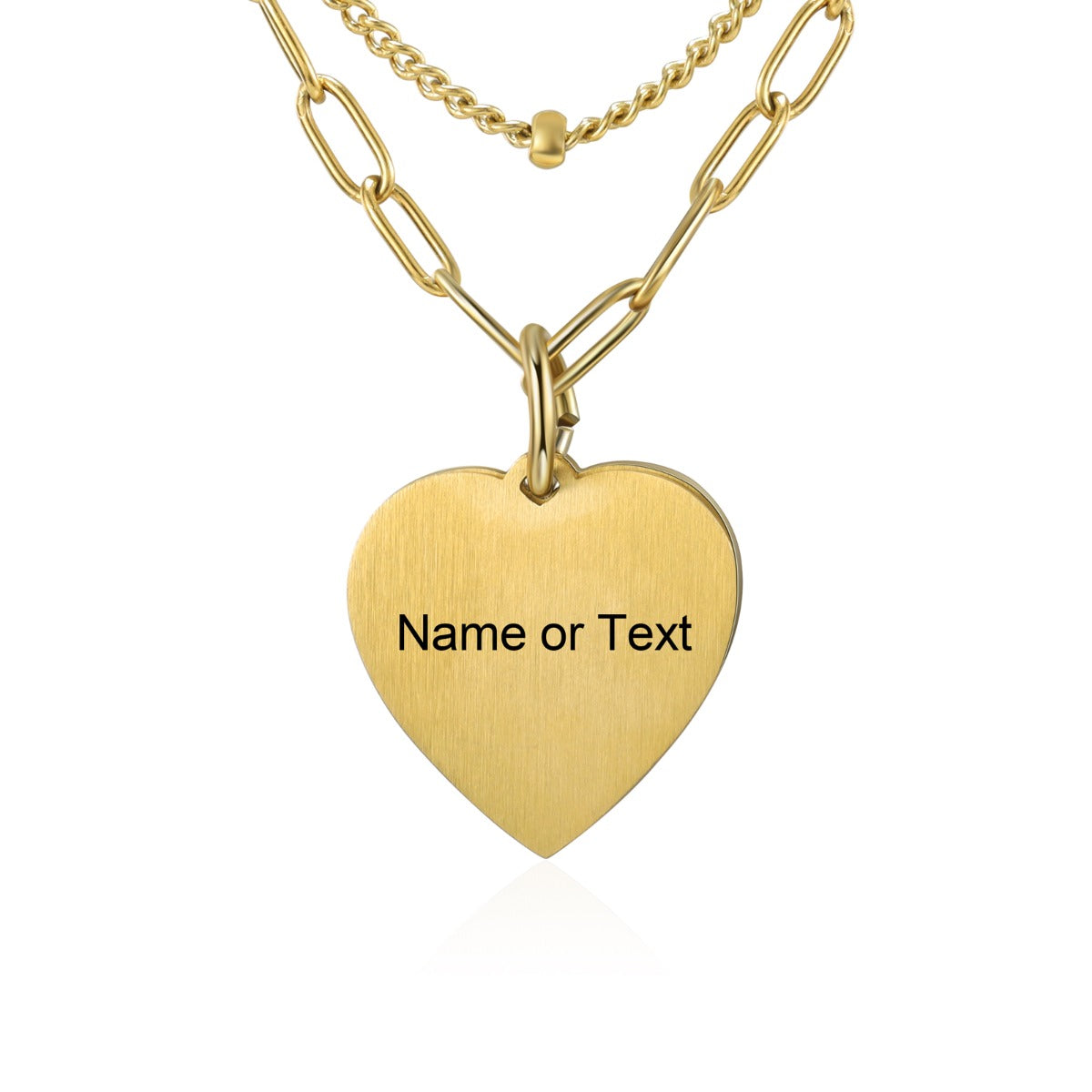 Personalized Photo Heart Evil Eye Necklace