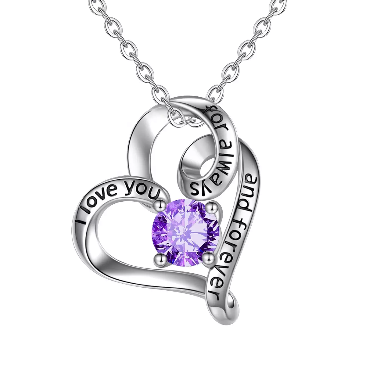 Birthstone - Always and Forever  Sterling Silver Necklace